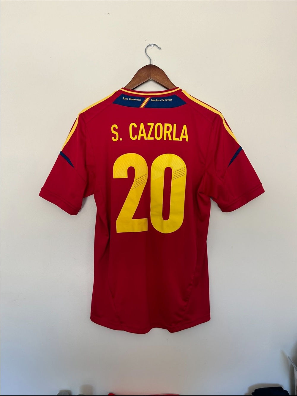 Spain national team home soccer jersey 12/13